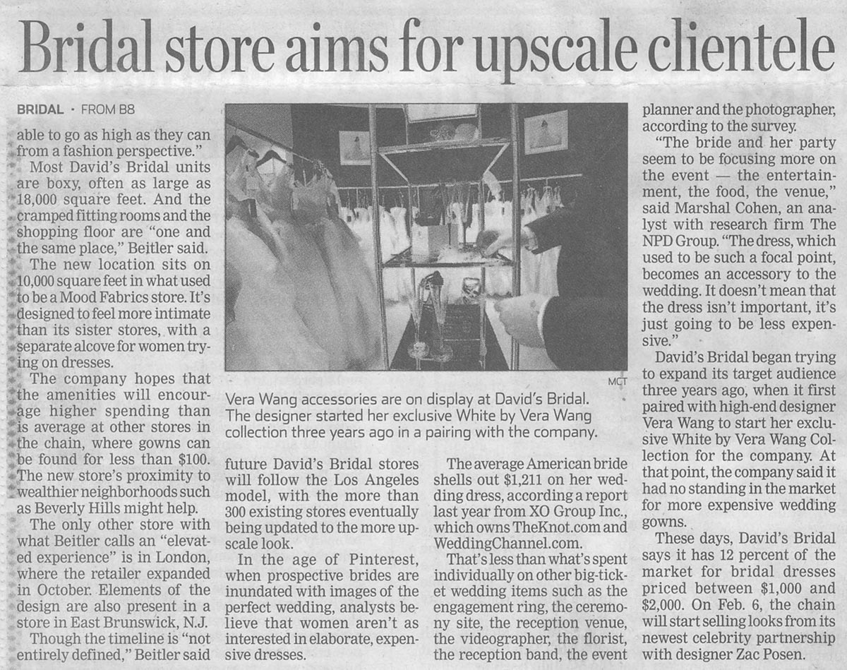 Bridal Store Aims for Upscale Clientele